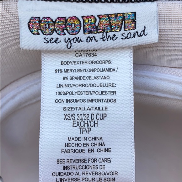 COCO RAVE GINGHAM BIKINI TOP SUZE XS/S - Picture 5 of 7